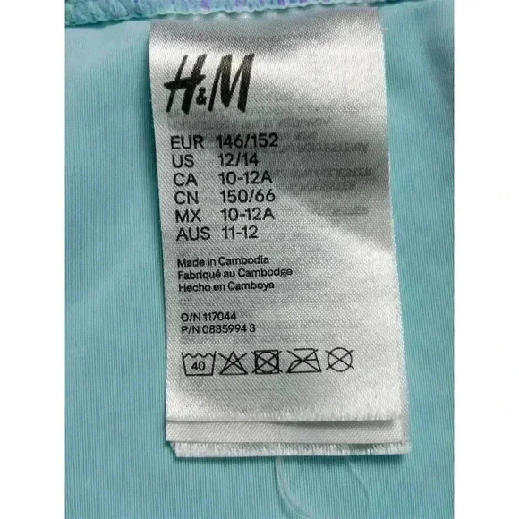 H&M Girls Lace-Patterned Bikini 12-14 Multicolor Flounce 2 Piece Set - Picture 5 of 5